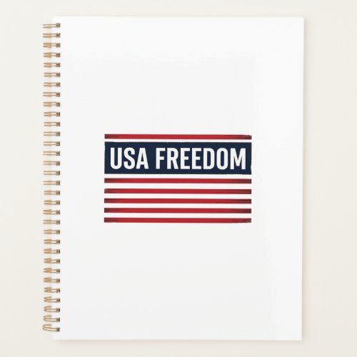 USA Freedom Patriotic Flag Style Vector Design_1 Planner