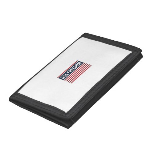 USA Freedom Patriotic Flag Style Vector Design_1 Trifold Wallet
