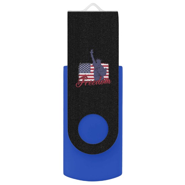 USA Freedom Statue Flash Drive (Front Vertical)