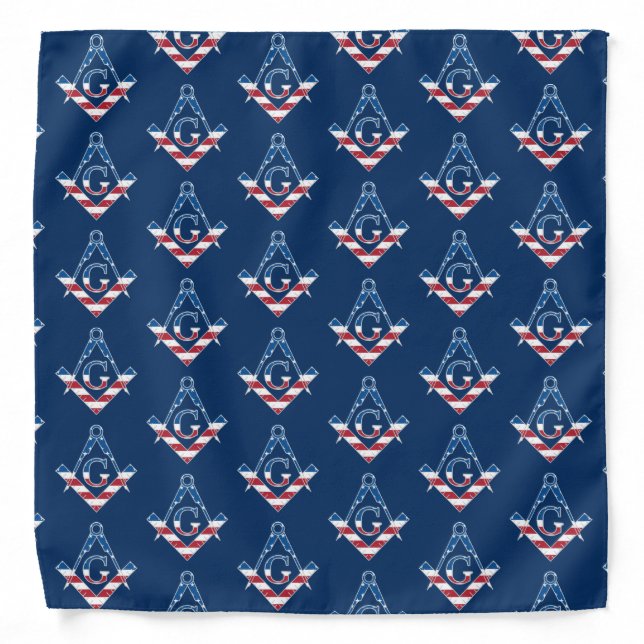 USA Freemasonic symbol Bandana (Front)