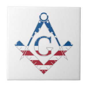 USA Freemasonic symbol Ceramic Tile