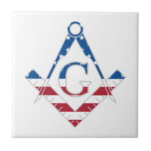 USA Freemasonic symbol Ceramic Tile