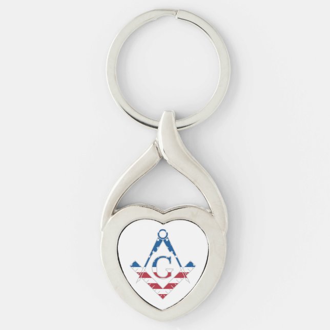 USA Freemasonic symbol Keychain (Front)