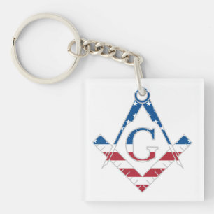USA Freemasonic symbol Keychain