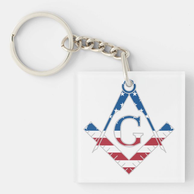 USA Freemasonic symbol Keychain (Front)