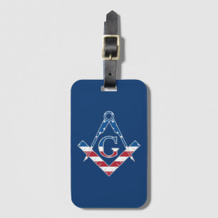 USA Freemasonic symbol Luggage Tag