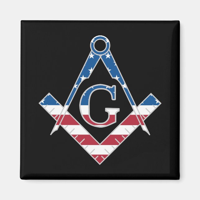 USA Freemasonic symbol Magnet (Front)