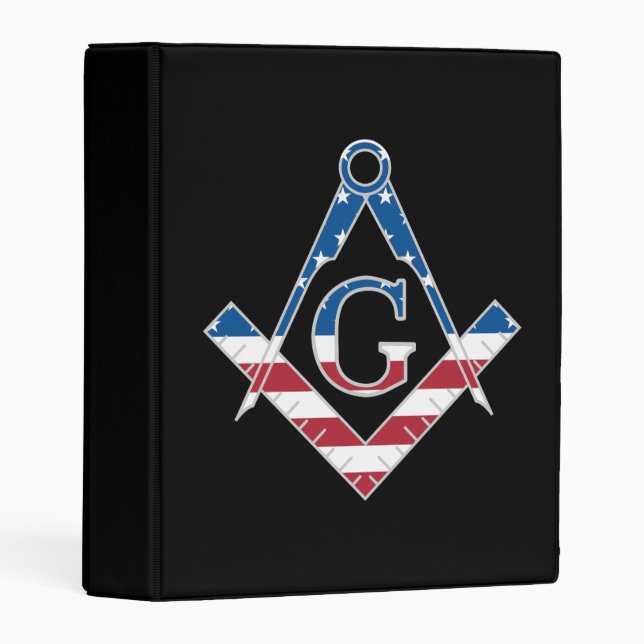 USA Freemasonic symbol Mini Binder (Front/Spine)