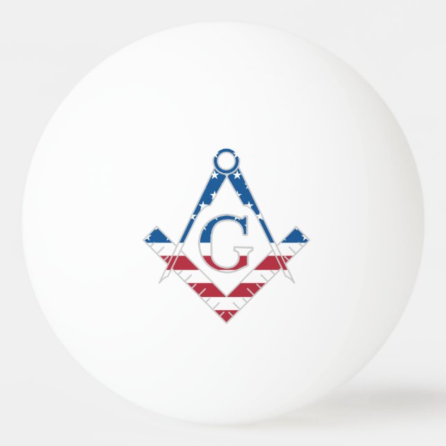USA Freemasonic symbol Ping-Pong Ball (Front)