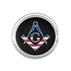 USA Freemasonic symbol Ring
