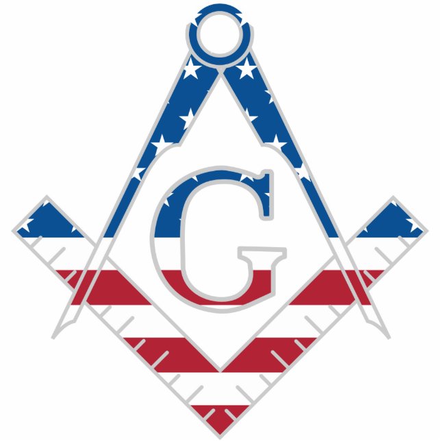 USA Freemasonic symbol Statuette (Front)