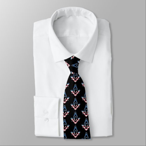 USA Freemasonic symbol Tie