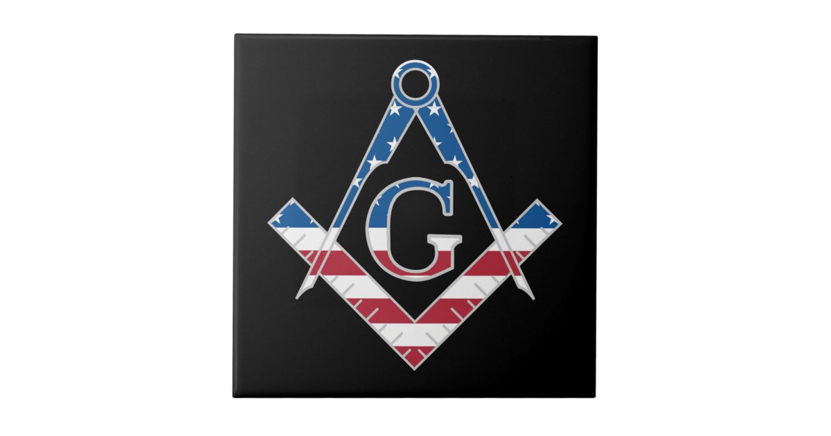 USA Freemasonic symbol Tile | Zazzle