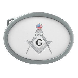 USA freemasonry sign Belt Buckle