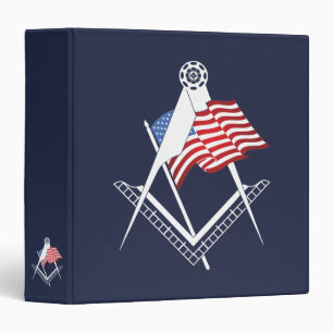 USA freemasonry symbol 3 Ring Binder