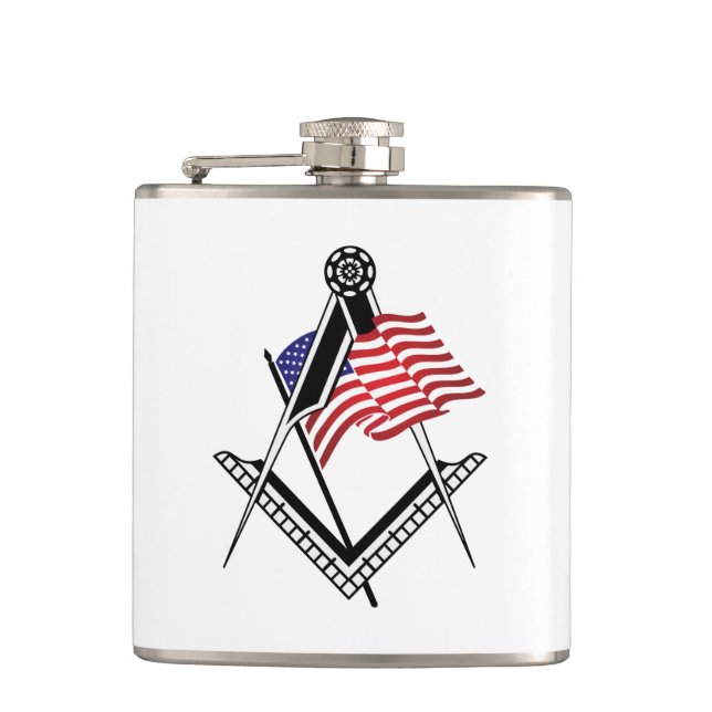 USA freemasonry symbol Flask (Front)