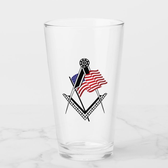 USA freemasonry symbol Glass (Front)
