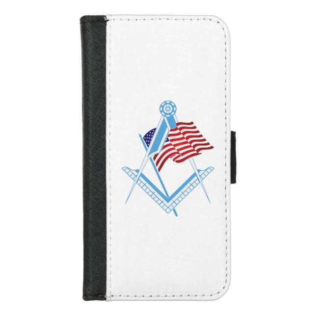 USA freemasonry symbol iPhone Wallet Case (Front)
