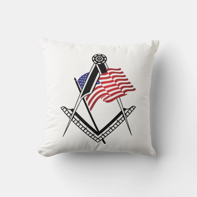 USA freemasonry symbol Throw Pillow (Front)