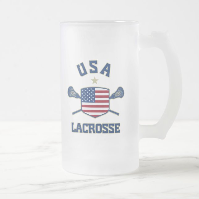 USA FROSTED GLASS BEER MUG (Right)