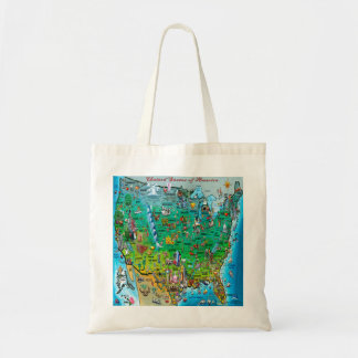USA Fun Map Tote Bag