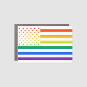 USA Gaytriotic Rainbow Pride Car Magnet