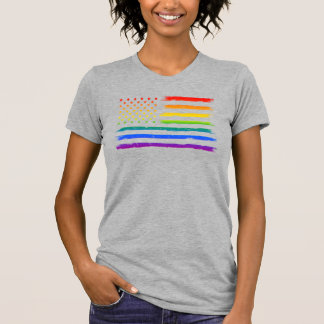 USA Gaytriotic Rainbow Pride Vintage T-Shirt