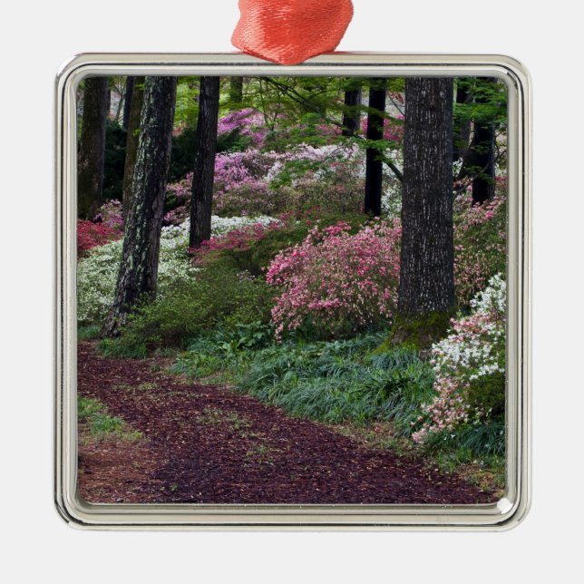 USA, Georgia, Callaway Gardens. Pathway Metal Ornament (Front)