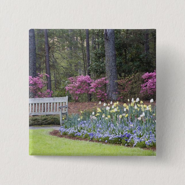 USA, Georgia, Pine Mountain. A border of Pinback Button (Front)