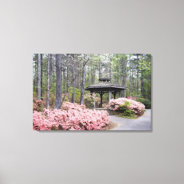 USA, Georgia, Pine Mountain. A gazebo amongst Canvas Print (Front)