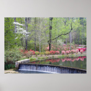 USA, Georgia, Pine Mountain. A small waterfall Poster
