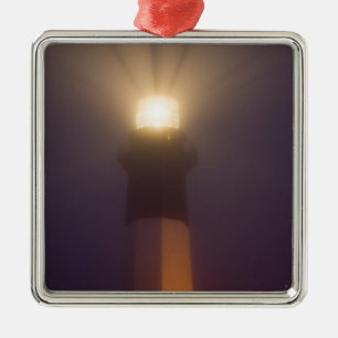 USA; Georgia; Savannah. Tybee Island Lighthouse Metal Ornament