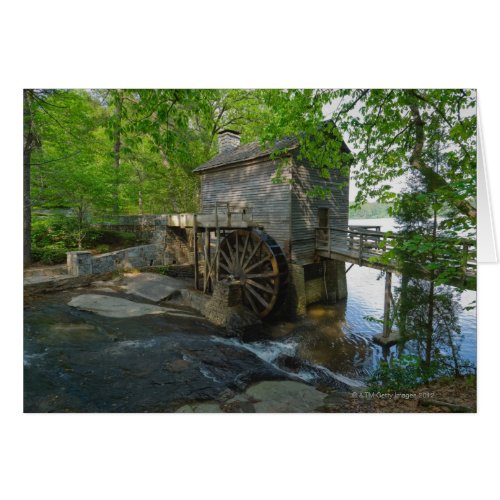 USA Georgia Stone Mountain Watermill in trees