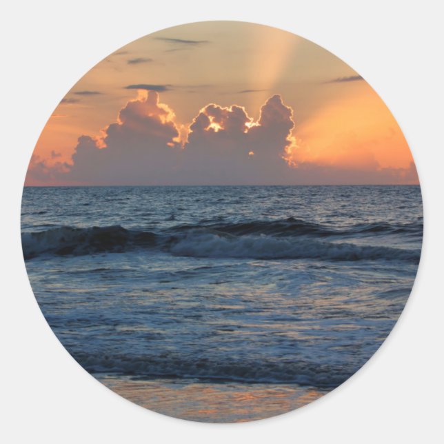 USA, Georgia, Tybee Island, Tybee Island Beach Classic Round Sticker (Front)