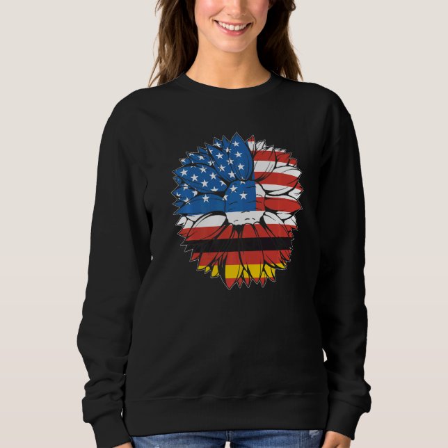 USA Germany Flag German American Von Steuben Day   Sweatshirt (Front)