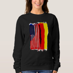 Usa Germany Flag Half American Half German Roots Sweatshirt