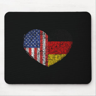 Usa Germany Heart - Dual Citizenship Mouse Pad