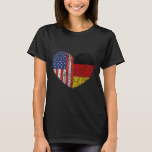 Usa Germany Heart - Dual Citizenship T-Shirt