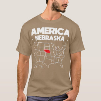 USA gift Nebraska State T-Shirt
