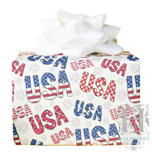 USA Gift Wrapping Paper