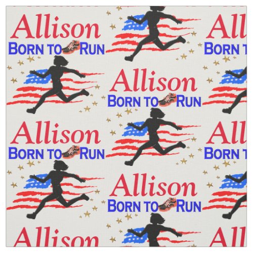 USA GIRL RUNNER PERSONALIZED FABRIC