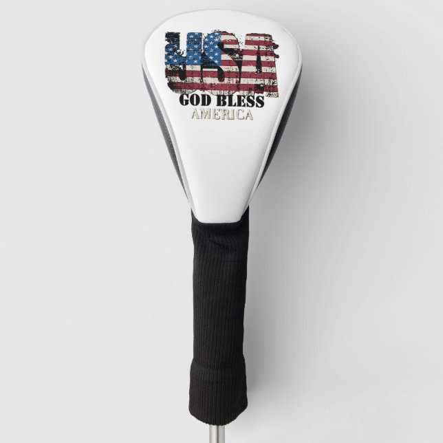 USA God Bless America Golf Head Cover (Front)