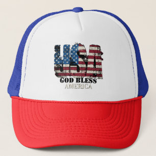 USA God Bless America  Trucker Hat