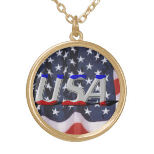 USA Gold Finish Necklace