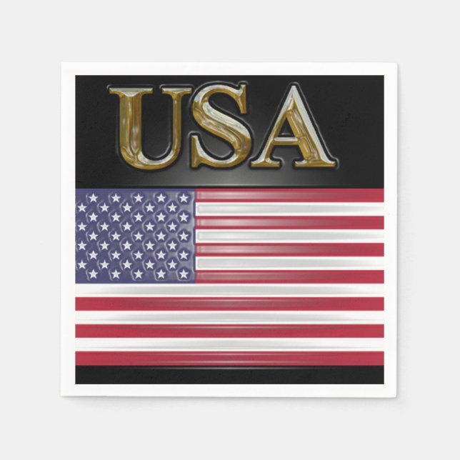 USA  GOLD  NAPKINS (Front)
