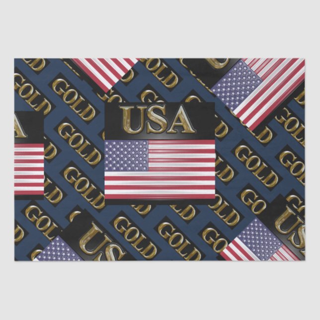 USA  GOLD        TISSUE PAPER (Front)