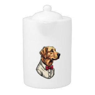 USA Golden Retriever Vintage Patriotic Dog Shirt 4 Teapot