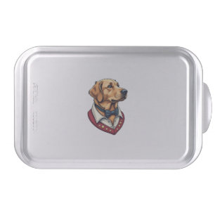 USA Golden Retriever Vintage Patriotic Dog Shirt Cake Pan
