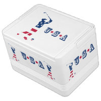 USA golf America flag golfer Drink Cooler