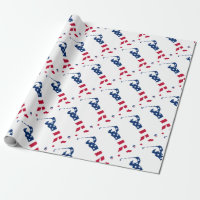 USA golf America flag golfer Wrapping Paper